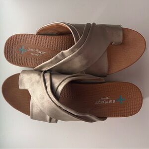 Bare trap sandals/mules.